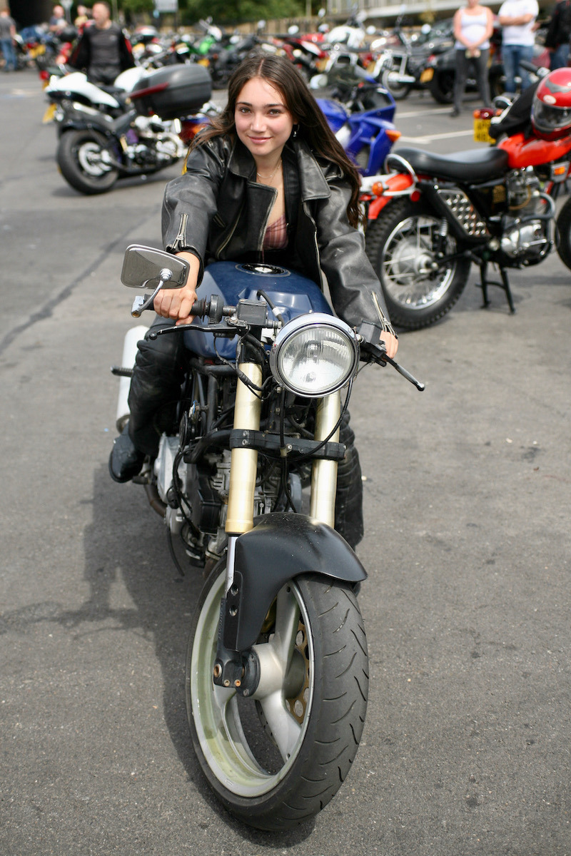 Aisha on Rat Ducati